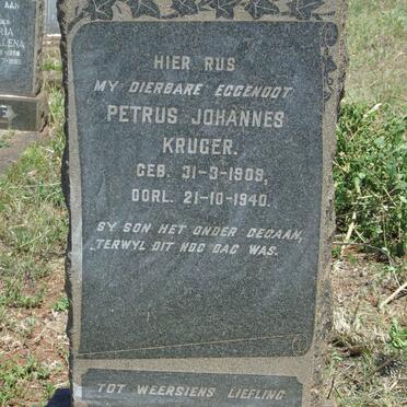 KRUGER Petrus Johannes 1909-1940