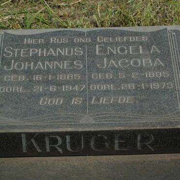 KRUGER Stephanus Johannes 1885-1947 & Engela Jacoba 1895-1973