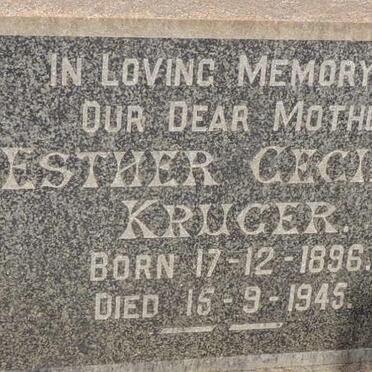 KRUGER Esther Cecilia 1896-1945