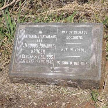 KRUGER Jacobus Johannes 1895-1940