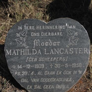 LANCASTER Mathilda nee SCHEEPERS 1909-1956