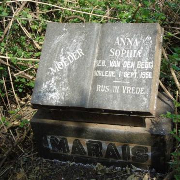 MARAIS Anna Sophia nee VAN DEN BERG -1950