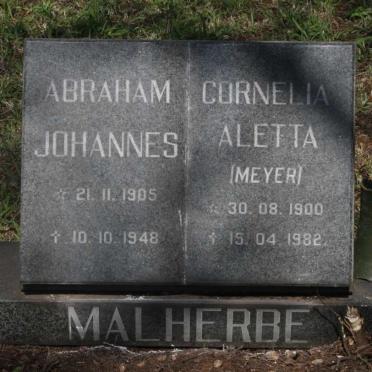 MALHERBE Abraham Johannes 1905-1948 & Cornelia Aletta MEYER 1900-1982