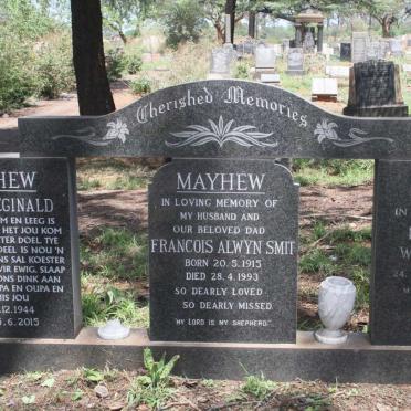 MAYHEW Elizabeth Wilhelmina 1885-1978 :: MAYHEW  Francois Alwyn Smit 1915-1993 :: MAYHEW Frank Reginald 1944-2015