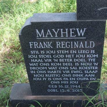 MAYHEW Frank Reginald 1944-2015
