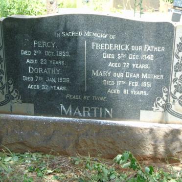 MARTIN Frederick -1942 & Mary -1951 :: MARTIN Percy -1933 :: MARTIN Dorathy -1936
