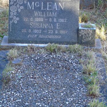 McLEAN William 1885-1962 &amp; Susanna E. 1892-1967