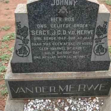 MERWE J.C.D., van der -1948