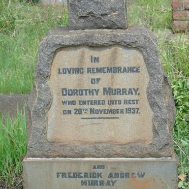 MURRAY Frederick Andrew 1899-1957 & Dorothy -1937