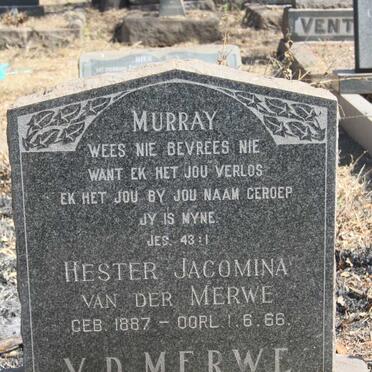 MURRAY Hester Jacomina, nee VAN DER MERWE 1887-1966