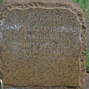 PARTRIDGE Francis Chamberlain 1903-1939