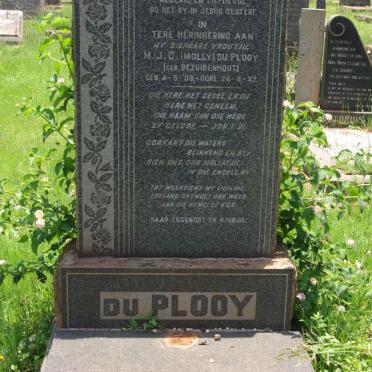 PLOOY M.J.C., du nee BEZUIDENHOUT 1908-1942