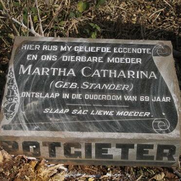 POTGIETER Martha Catharina nee STANDER 