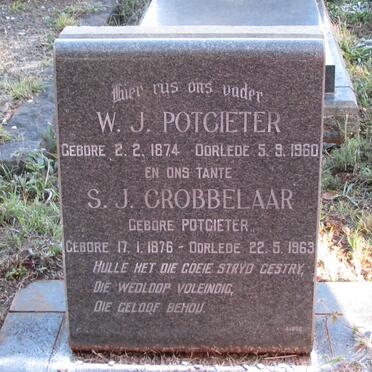 POTGIETER W.J. 1874-1960 :: GROBBELAAR S.J. nee POTGIETER 1876-1963