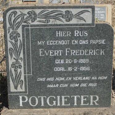POTGIETER Evert Frederick 1889-1956