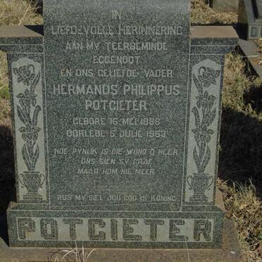 POTGIETER Hermanus Philippus 1888-1953