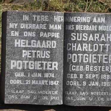 POTGIETER Helgaard Petrus 1874-1947 & Susarah Charlotte BESTER 1880-1965