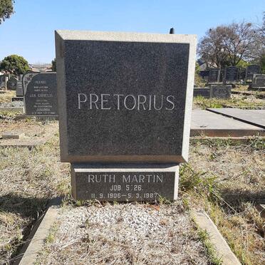 PRETORIUS Ruth Martin 1906-1987