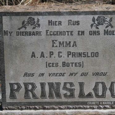 PRINSLOO Emma A.A.P.C. nee BOTES 