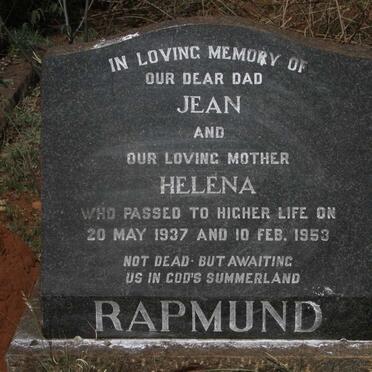 RAPMUND Jean -1937 & Helena -1953