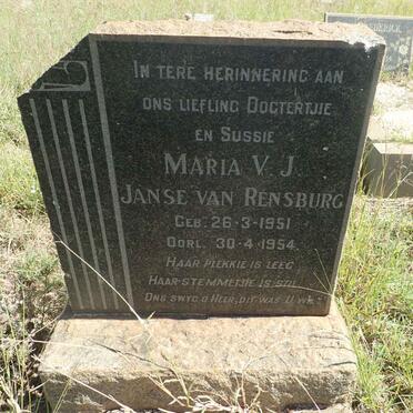 RENSBURG Maria V.J., Janse van 1951-1954