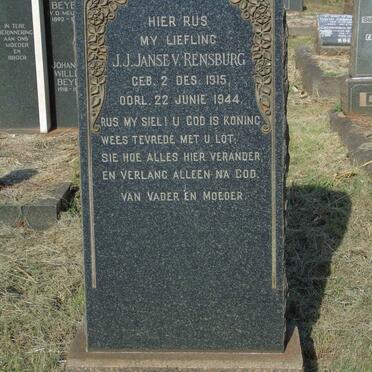 RENSBURG J.J., Janse van 1915-1944