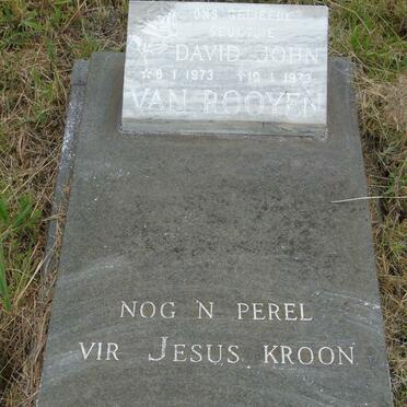 ROOYEN David John, van 1973-1973