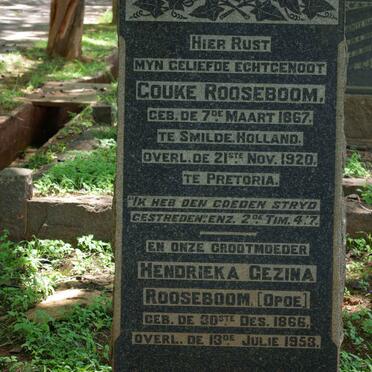 ROOSEBOOM Gouke 1867-1920 &amp; Hendrieka Gezina OPOE 1866-1953