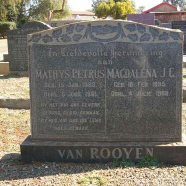 ROOYEN Mathys Petrus, van 1883-1961 &amp; Magdalena J.G. 1895-1988