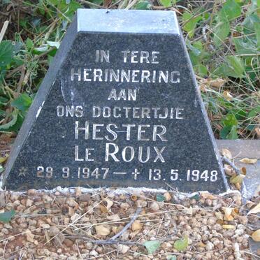 ROUX Hester, le 1947-1948