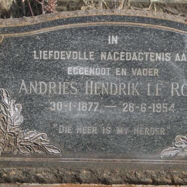 ROUX Andries Hendrik, le 1877-1954