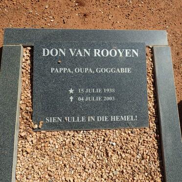 ROOYEN Don, van 1938-2003