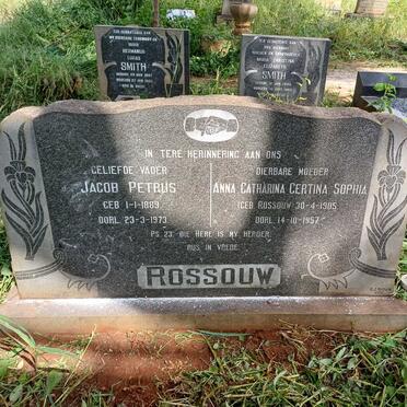 ROSSOUW Jacob Petrus 1889-1973 & Anna Catharina Gertina Sophia ROSSOUW 1905-1957