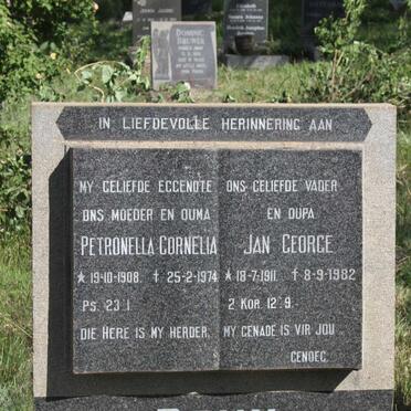 ROUX Jan George 1911-1982 & Petronella Cornelia 1908-1974