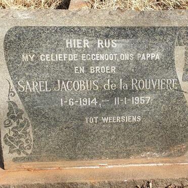 ROUVIERE Sarel Jacobus, de la 1914-1957