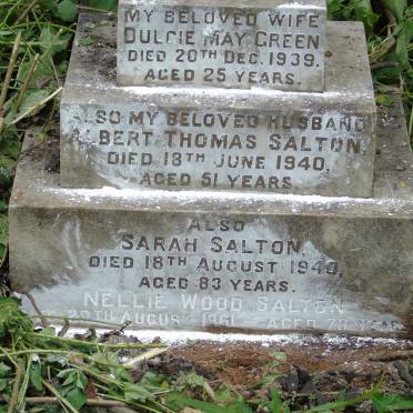 SALTON Bert Thomas -1940 & Dulcie May GREEN -1939 :: SALTON Sarah -1940 :: SALTON Nellie Wood  -1961