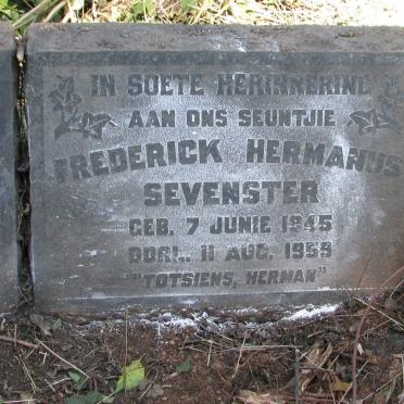 SEVENSTER Frederick Hermanus 1945-1959