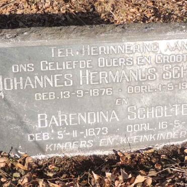 SCHOLTEN Johannes Hermanus 1876-1963 & Barendina 1873-1955
