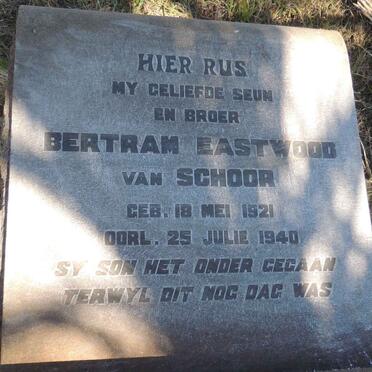 SCHOOR Bertram Eastwood, van 1921-1940