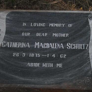 SCHULTZ Catherina Magdalena 1875-1962