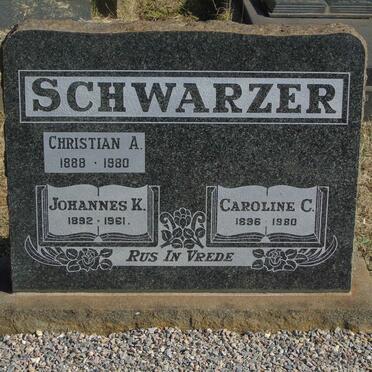 SCHWARZER Christian A. 1888-1980 :: SCHWARZER Johannes K. 1892-1961 &amp; Caroline C. 1896-1980