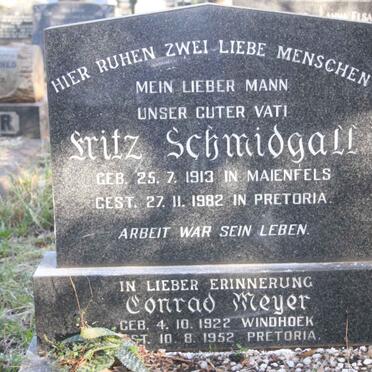 SCHMIDGALL Fritz 1913-1982 :: MEYER Conrad 1922-1952
