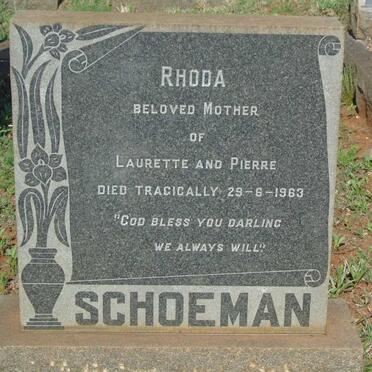 SCHOEMAN Rhoda -1963