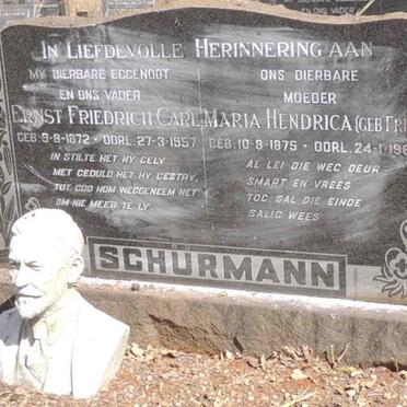 SCHURMANN Ernst Friedrich Carl 1872-1957 & Maria Hendrica FRIK 1875-1964