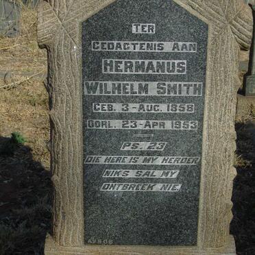 SMITH Hermanus Wilhelm 1858-1953