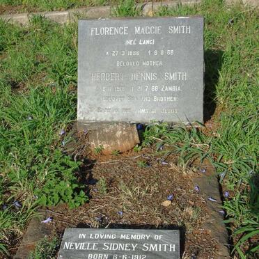 SMITH Florence Maggie nee LANG 1886-1968 :: SMITH Neville Sidney 1912-1991 :: SMITH Herbert Dennis 1918-1968