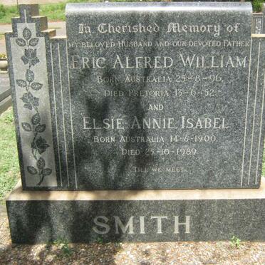 SMITH Eric Alfred William 1896-1952 & Elsie Annie Isabel 1900-1989