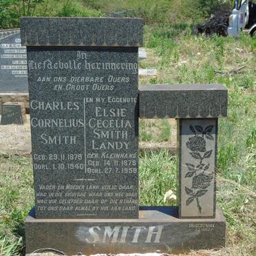 SMITH Charles Cornelius 1879-1940 &amp; Elsie Cecelia LANDY nee KLEINHANS 1878-1959