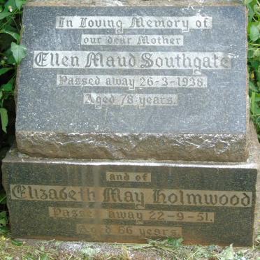 SOUTHGATE Ellen Maud -1938 :: HOLMWOOD Elizabeth May -1951