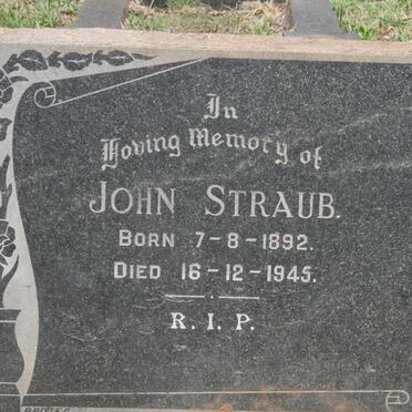 STRAUB John 1892-1945